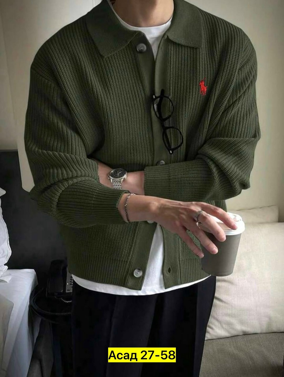 мужская мода,мужской вязаный кардиган,мужские кардиганы,мужские свитера,зеленый кардиган