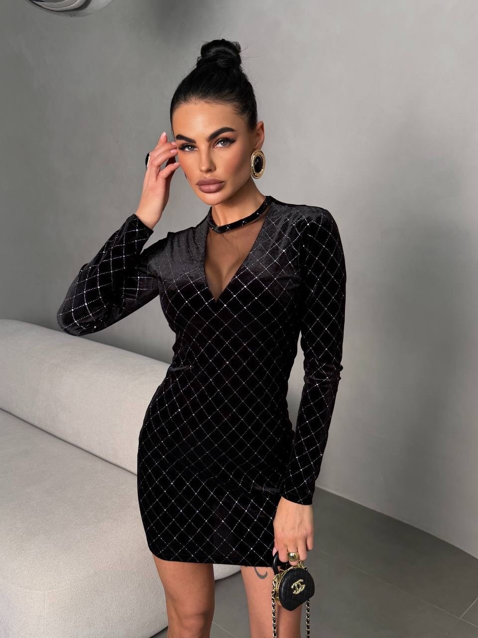 стильное платье,платье женская,облегающее платье,платье со стразами,платье мини из бархата