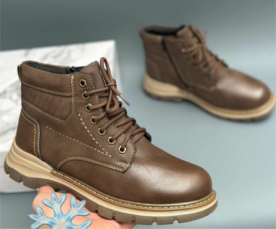 мужские зимние ботинки,мужские зимние ботинки из натуральной кожи,,ботинки мужские, мужская зимняя