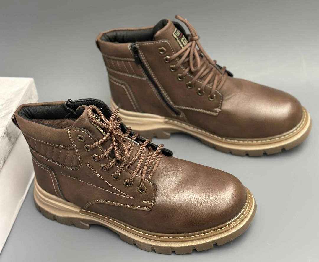 мужские зимние ботинки,мужские зимние ботинки из натуральной кожи,,ботинки мужские, мужская зимняя