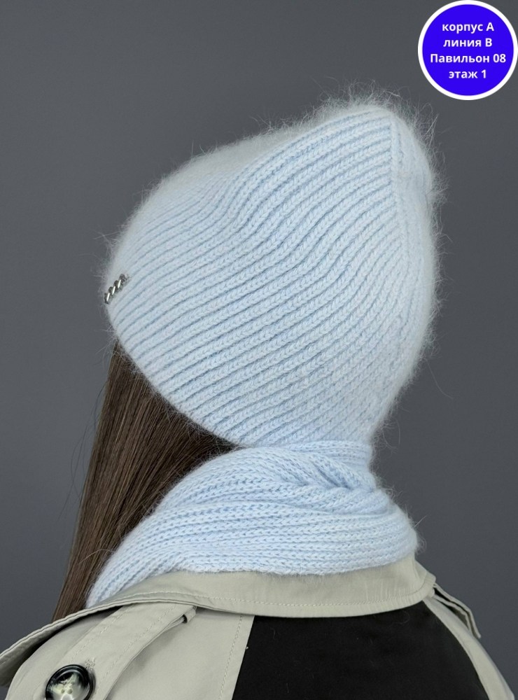 шапка женская из ангоры,шапка ангора,шапка бини,шапка женская,комплект шапки