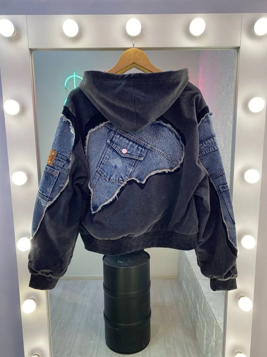 джинсовая куртка,стильная куртка,куртка модная,джинсовая женская куртка,джинсовая куртка с капюшоном