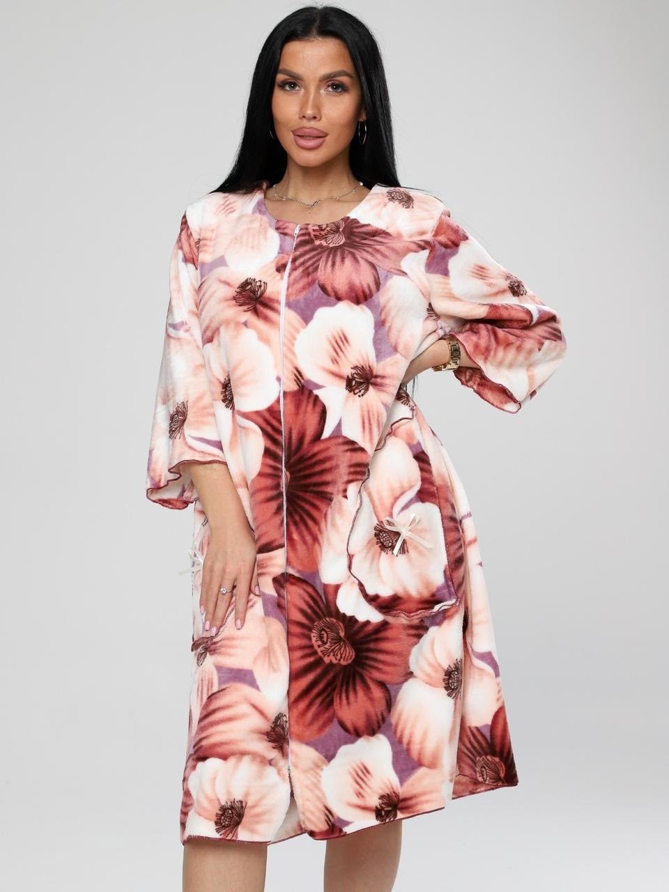 женский халат,халат велюровый,халат женский домашний теплый велюровый на молнии,женский велюровый халат,халат женский велюр