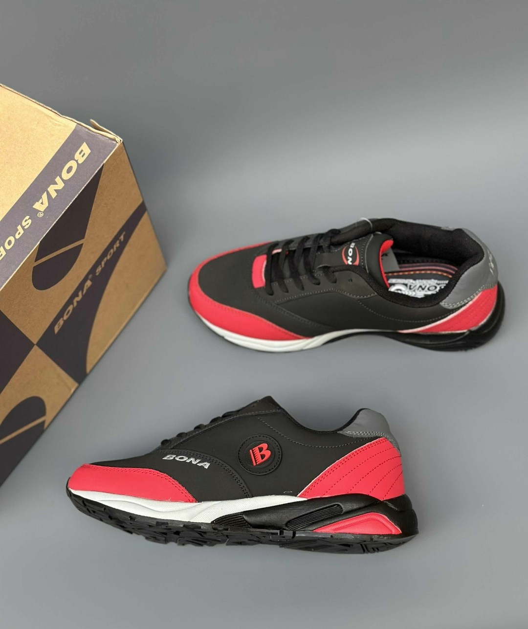 кроссовки,кроссовки bona,кроссовки бона красно черные,кроссовки мужские bona 757а,кроссовки мужские bona