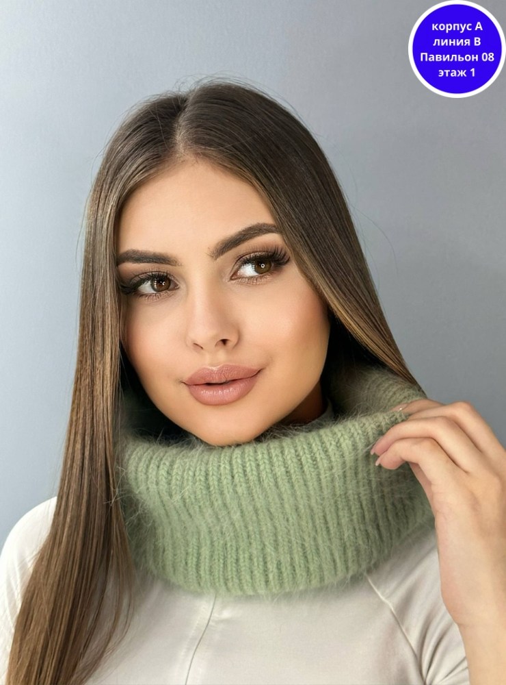 шарф снуд,снуд женский пушистый зимний вязаный из ангоры,женский снуд,шарф снуд из ангоры,снуд