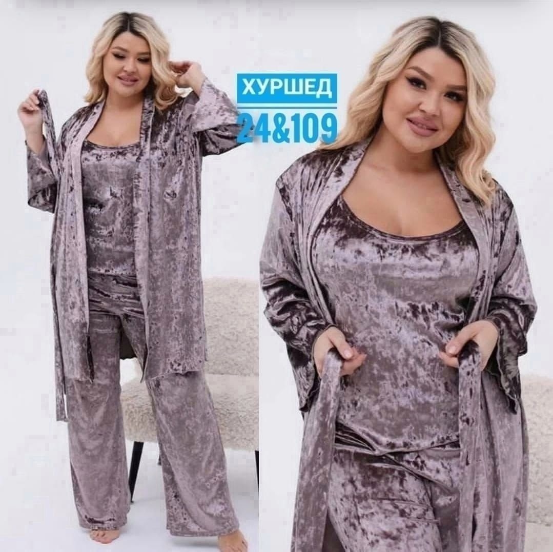 пижама женская велюр,женская пижама комплект,комплект пижама,пижама комплект домашний,костюм пижама тройка