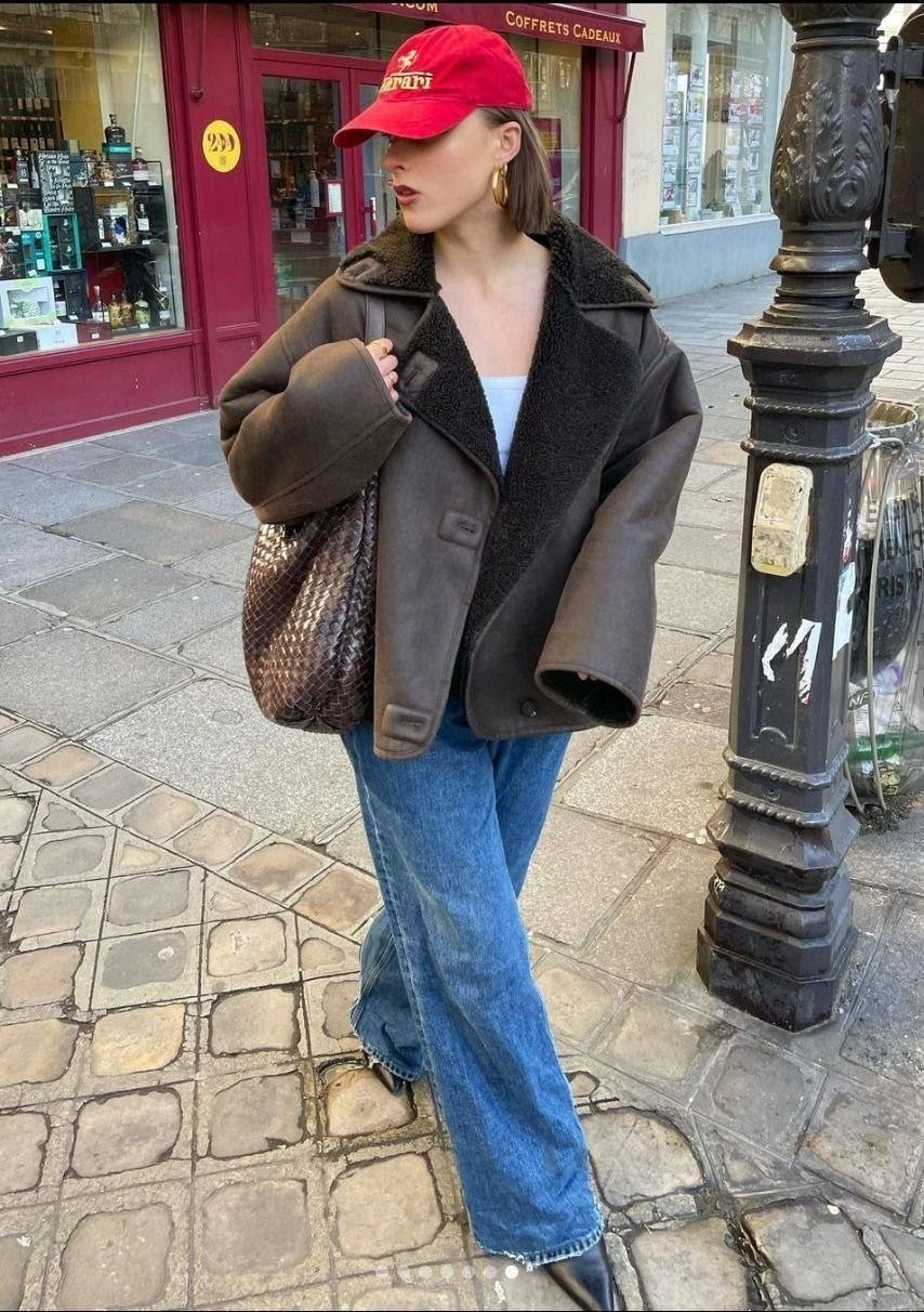 модные образы,модное пальто,дубленка оверсайз,зимняя мода