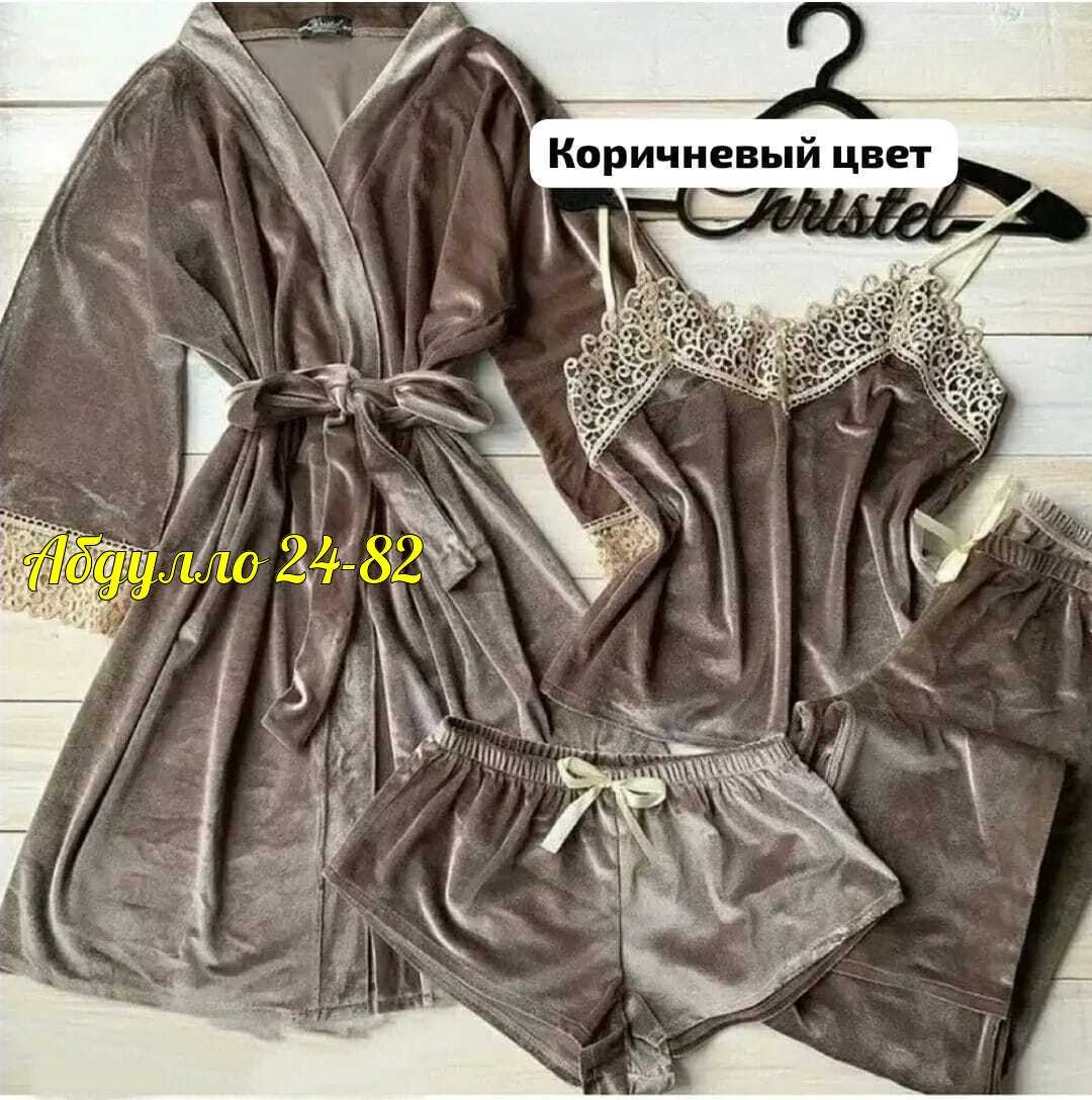 пижама велюр,пижама велюровая четверка,пижама комплект,пижамы женски,бархатная пижама комплект