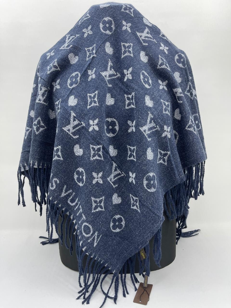 платок луи виттон,платок луи виттон синий,платок кашемировый,палантин женские,платки шарф