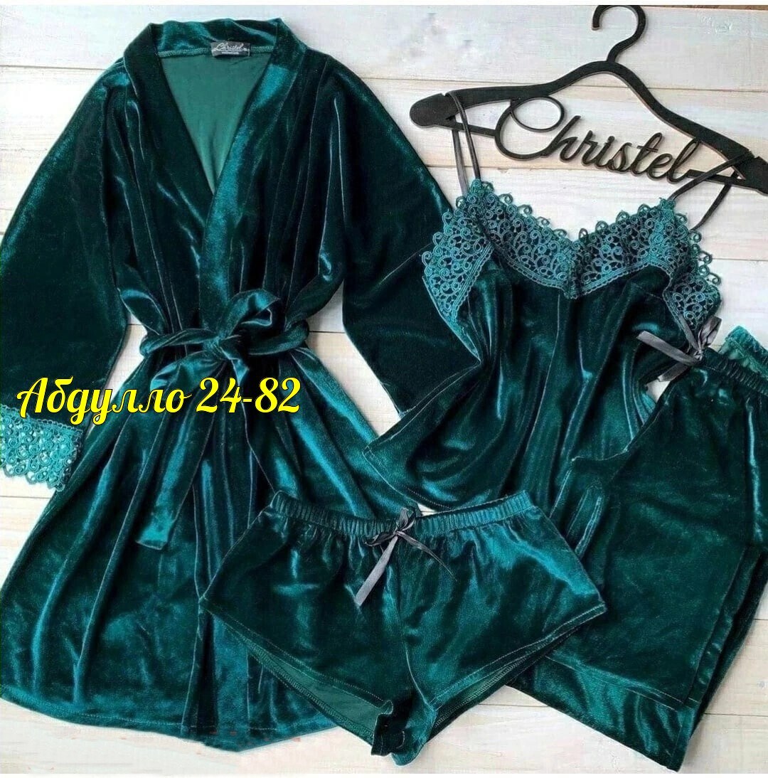 пижама велюр,пижама велюровая четверка,пижама комплект,пижамы женски,бархатная пижама комплект