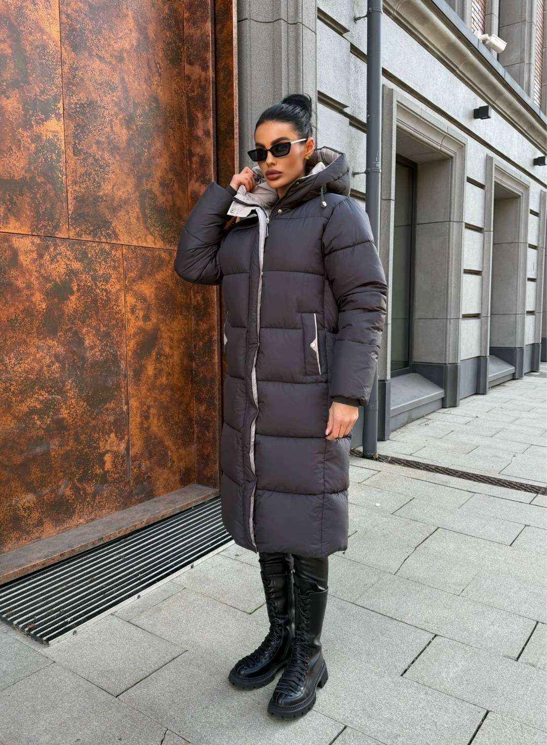 пуховик длинный,пуховик пальто,черный пуховик,пуховик,пуховик зимний длинный с капюшон