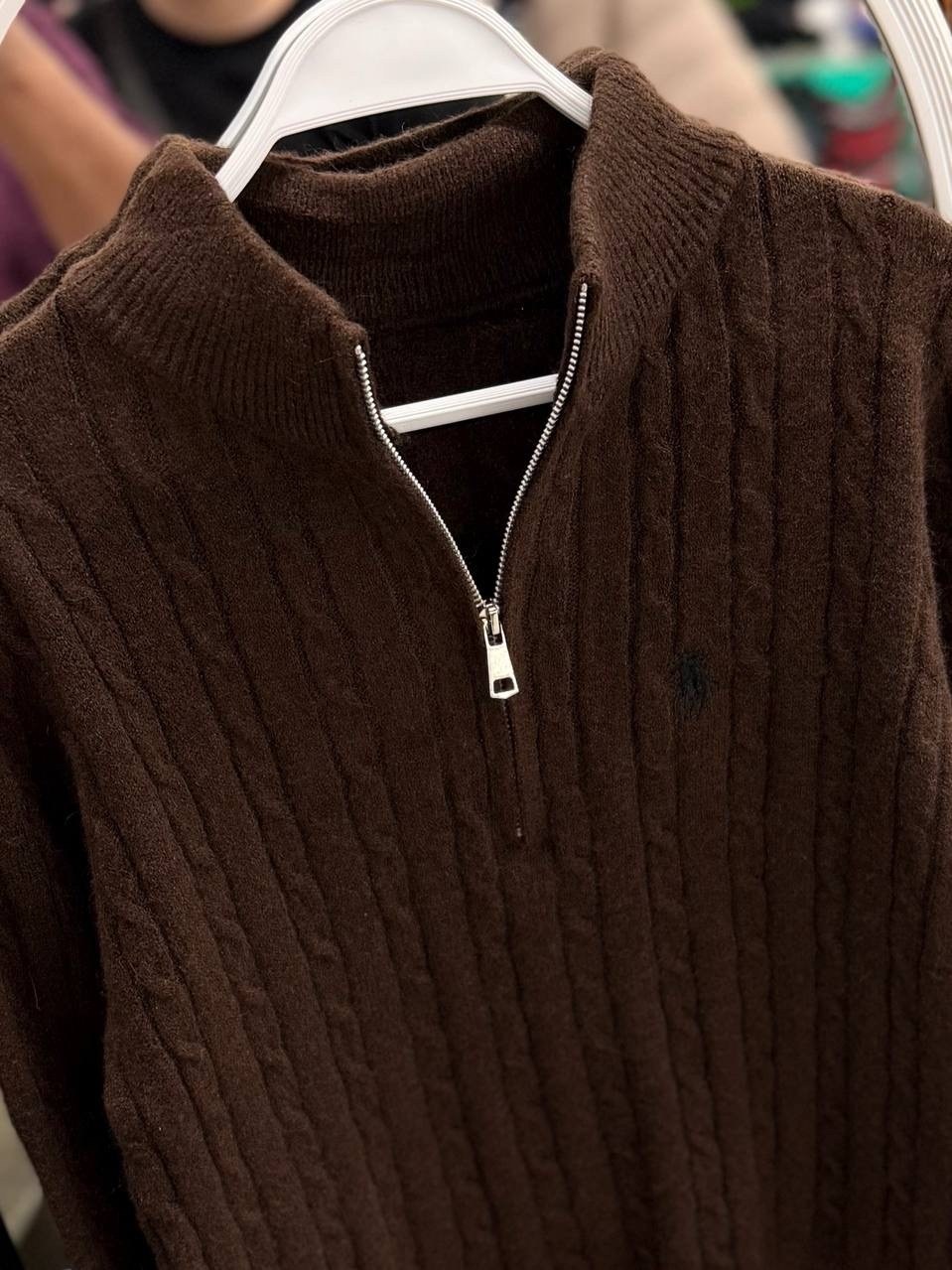 свитер polo ralph lauren,свитер поло,свитера мужская,вязаные свитера,коричневый джемпер