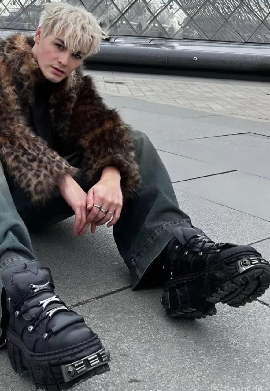 ,массивные ботинки new rock на высокой подошве,ботинки new rock,ботинки new rock m 131 s 1,ботинки нью рок