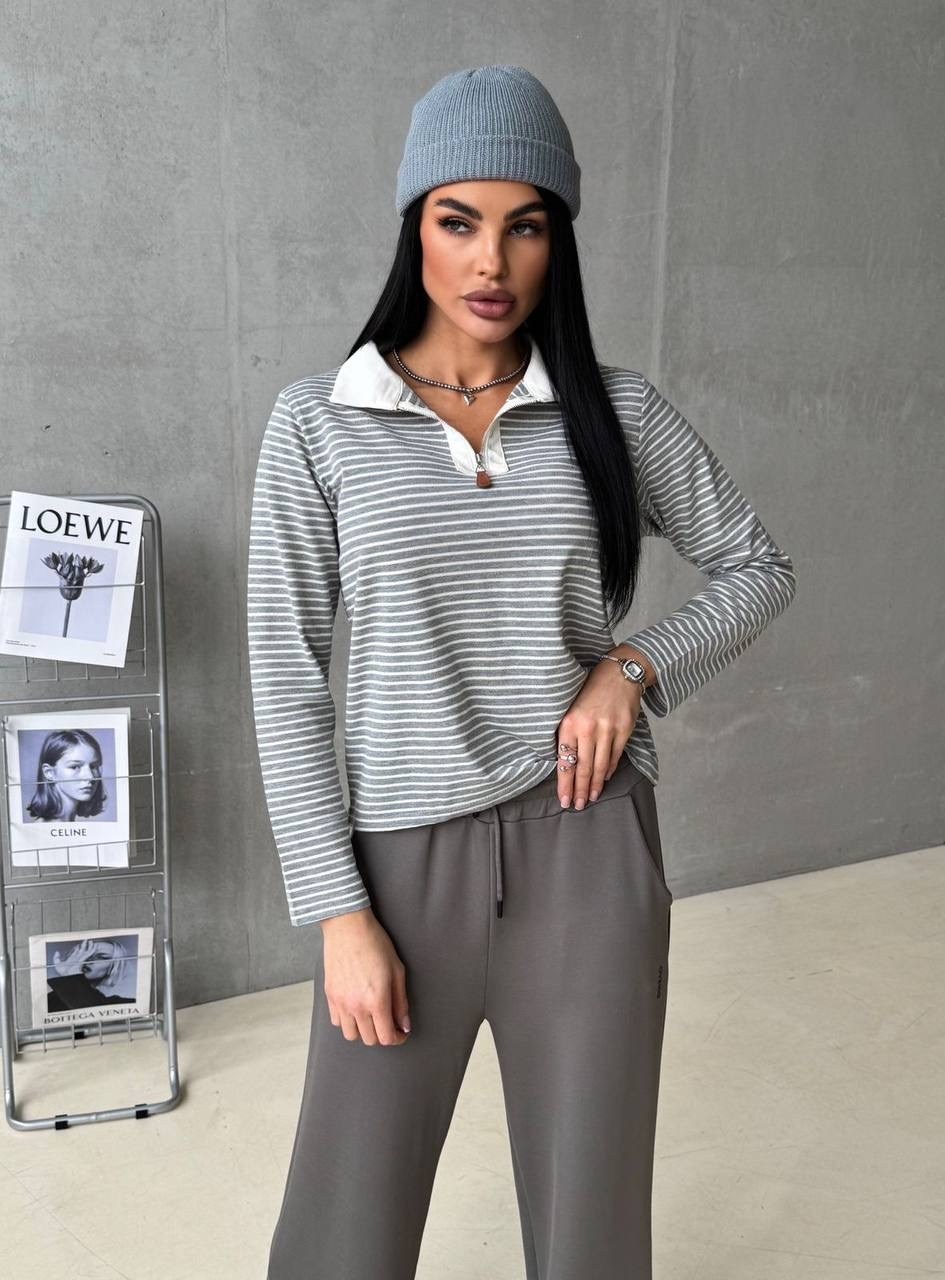 лонгслив с воротником поло в полоску,джемпер в полоску,лонгслив в полоску,модная кофта,лонгслив с воротником поло