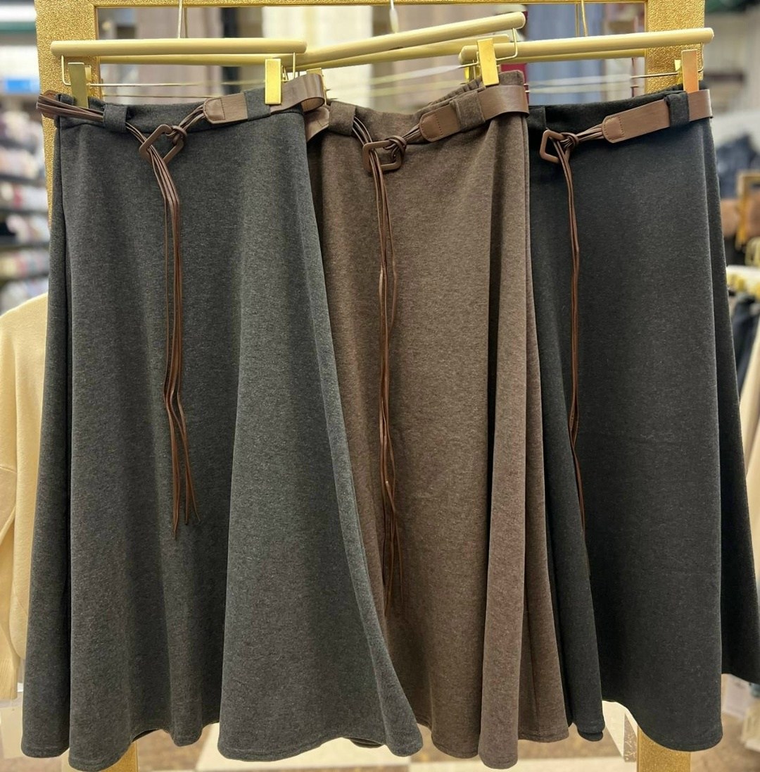 юбка средней длины,шерстяная юбка,женская трикотажная юбка средней длины,трикотажная юбка,юбка с поясом