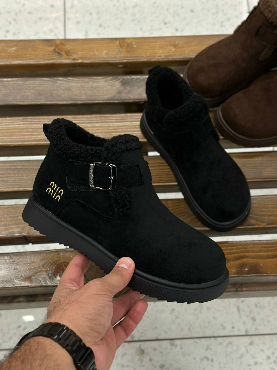 ,женские угги, зимняя, теплая, женская