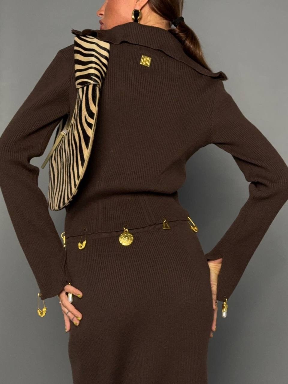 трикотажное платье,платье трикотажное макси,вязаное платье,платье идеальное,коричневое платье