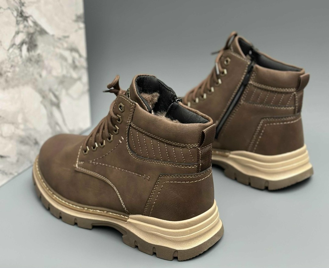 мужские зимние ботинки,мужские зимние ботинки из натуральной кожи,,ботинки мужские, мужская зимняя