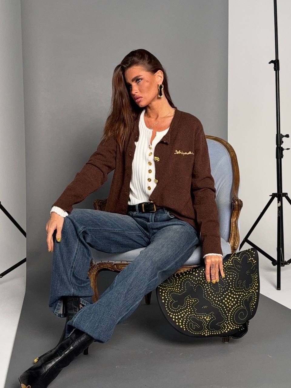 кофта кардиган,женская кофта,женские кардиганы,коричневый кардиган,кардиган