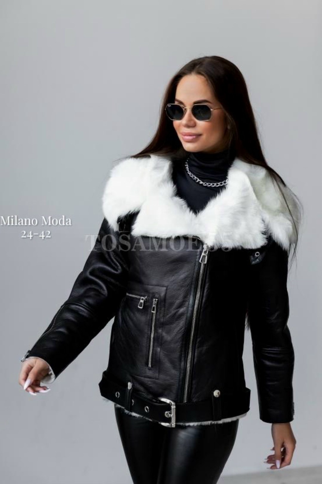 женская дубленка,черная дубленка,кожаная куртка с мехом,дубленка авиатор с капюшоном,дублёнка авиатор