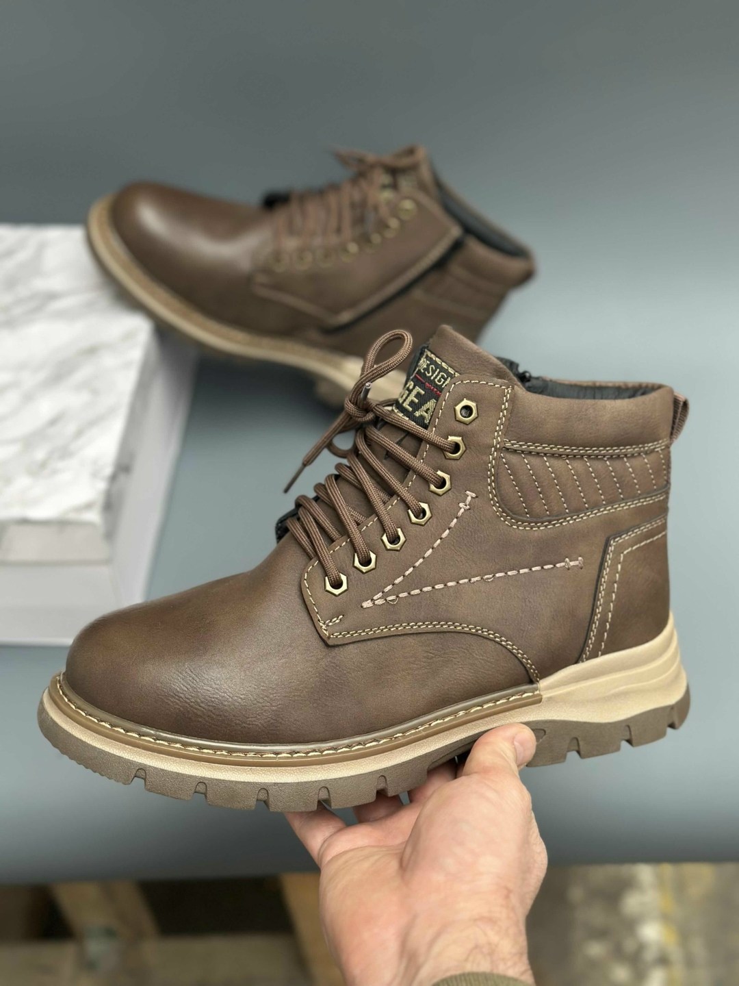 мужские зимние ботинки,мужские зимние ботинки из натуральной кожи,,ботинки мужские, мужская зимняя