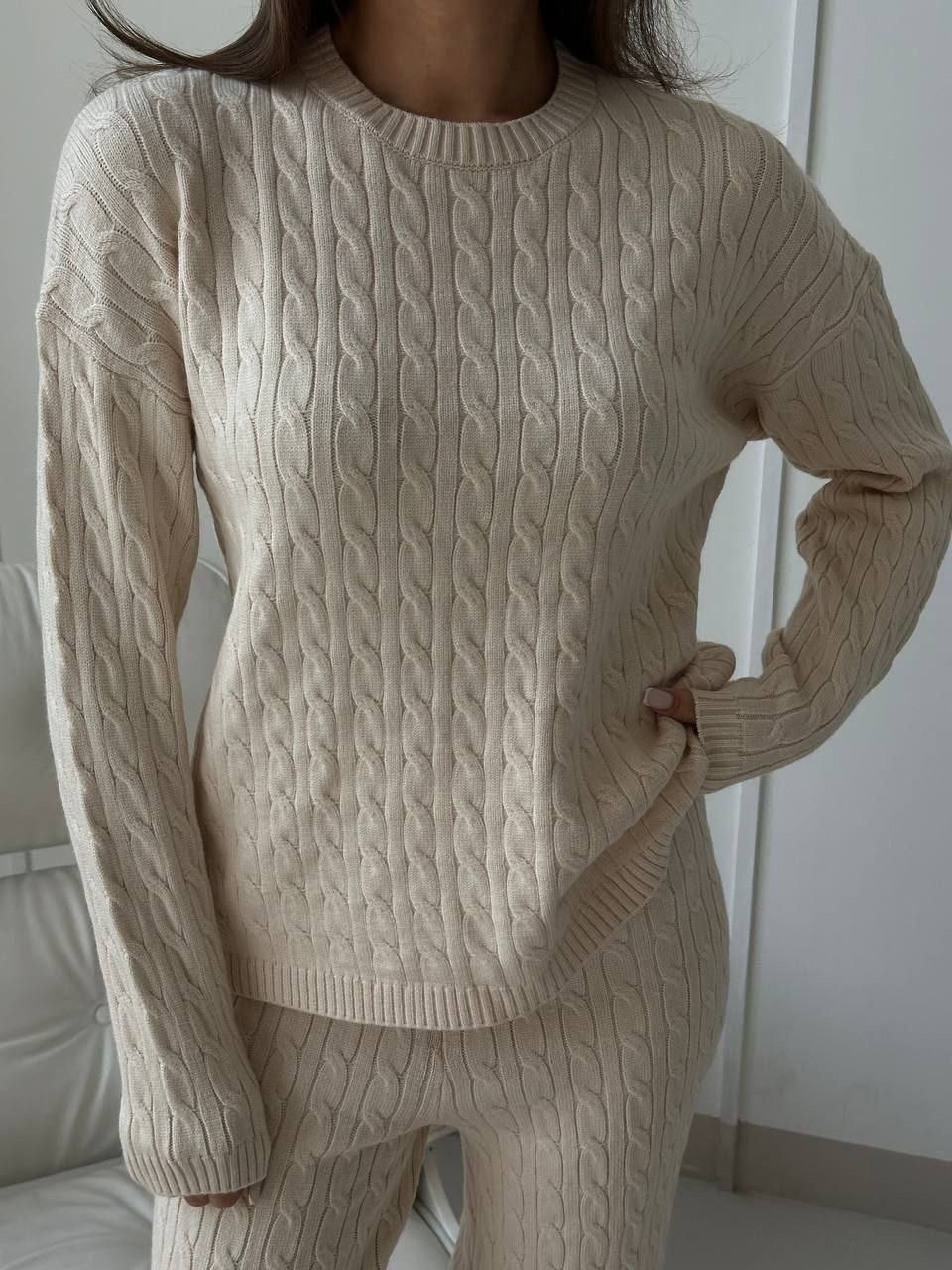 костюм вязаный теплый,вязаные костюмы,вязаный серый костюм женский,костюм вязаный теплый с брюками,модные трикотажные костюмы