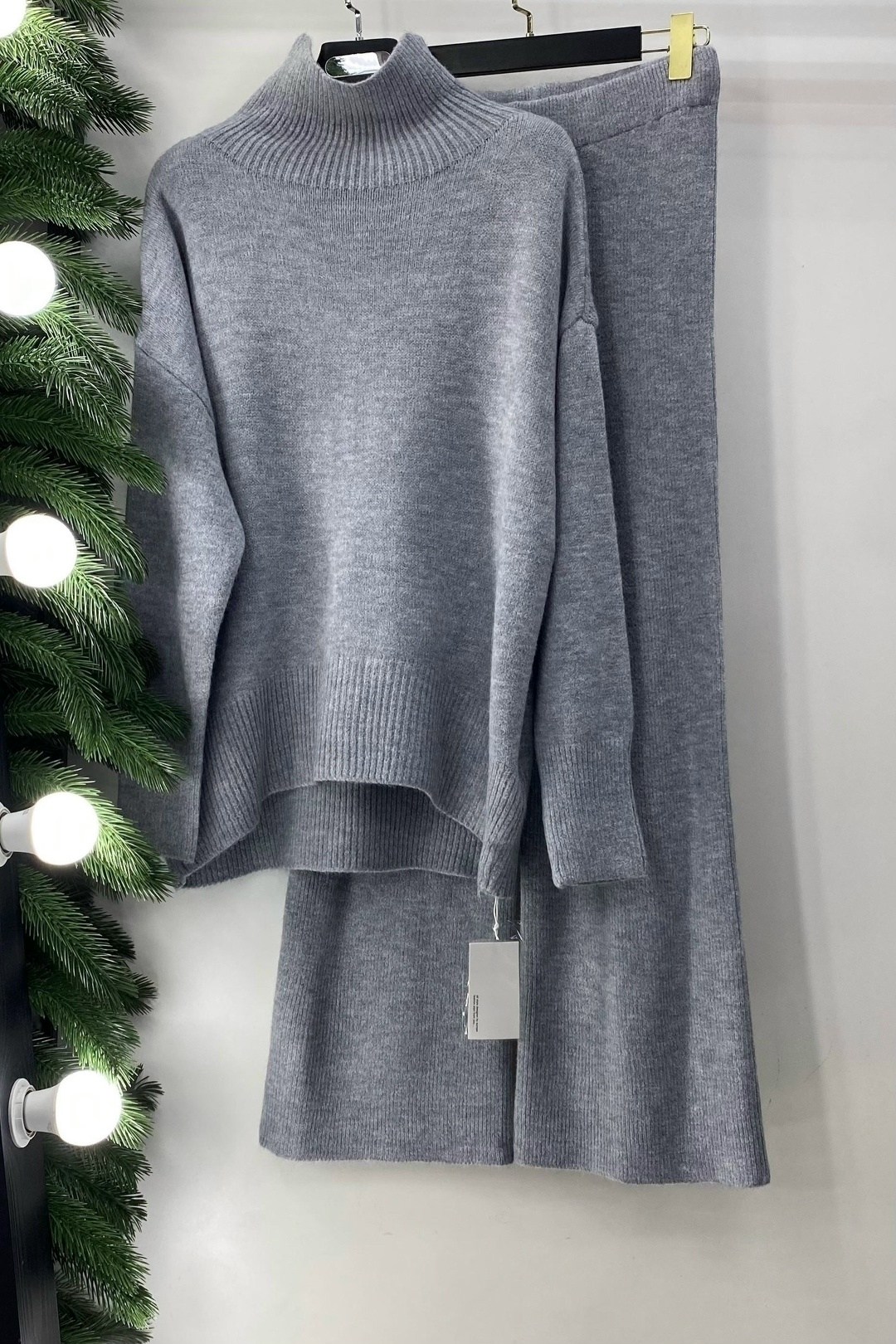 трикотажные костюмы,стильные костюмы,теплый вязаный костюм с брюками,вязаные костюмы,костюм с брюками