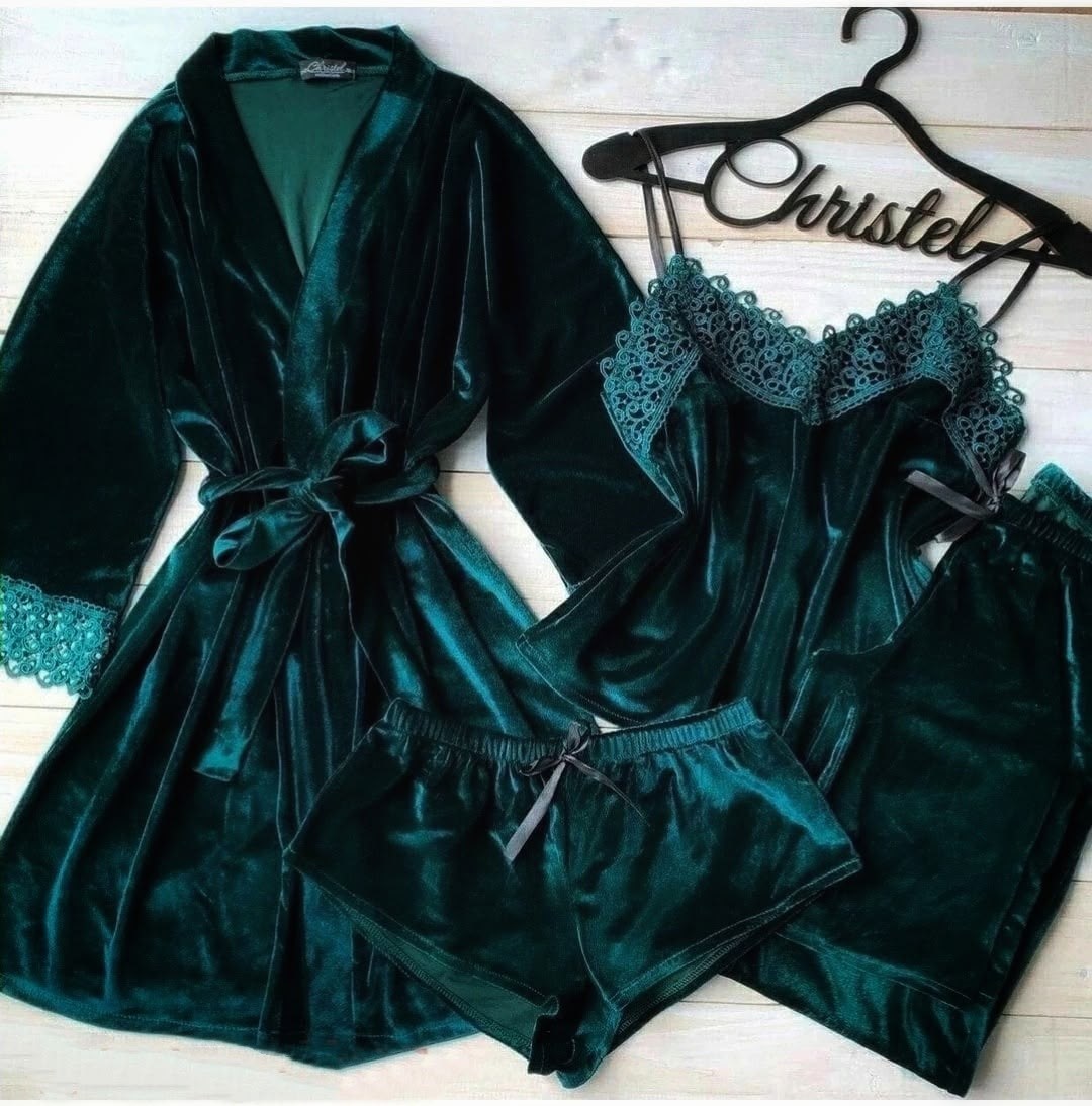 женский пижамный комплект,пижама велюровая четверка,пижама велюр,пижамы женски,пижама комплект