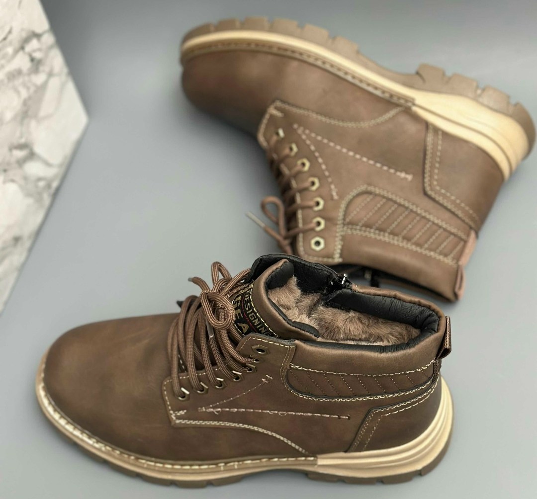 мужские зимние ботинки,мужские зимние ботинки из натуральной кожи,,ботинки мужские, мужская зимняя