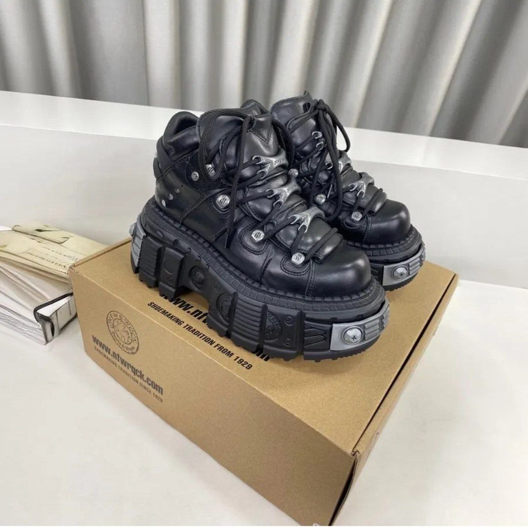 ,массивные ботинки new rock на высокой подошве,ботинки new rock,ботинки new rock m 131 s 1,ботинки нью рок