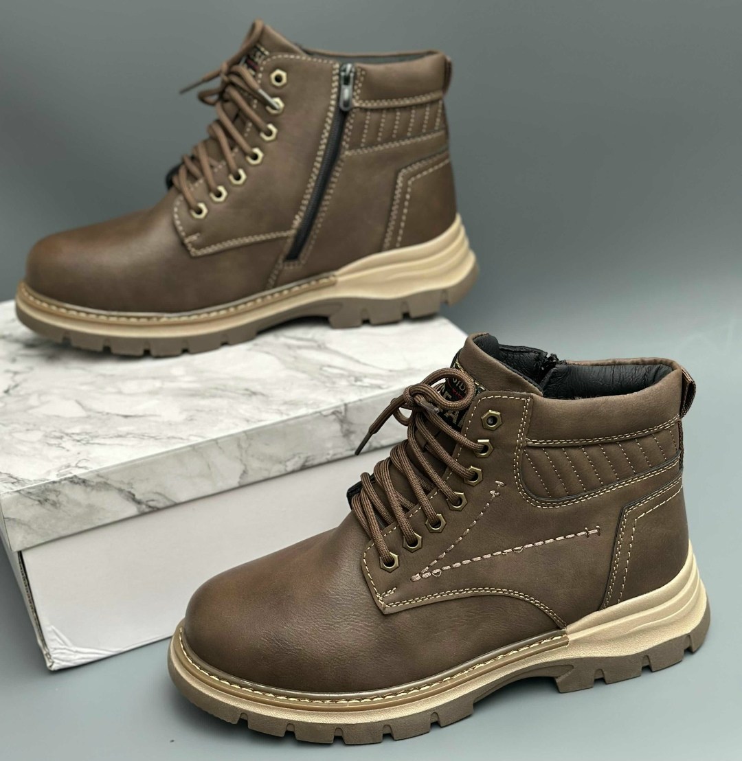 мужские зимние ботинки,мужские зимние ботинки из натуральной кожи,,ботинки мужские, мужская зимняя