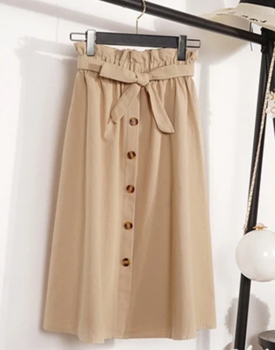 юбка с поясом,юбка миди женская с карманом,юбка с эластичным поясом,юбка летняя,юбка с ремнем на талии