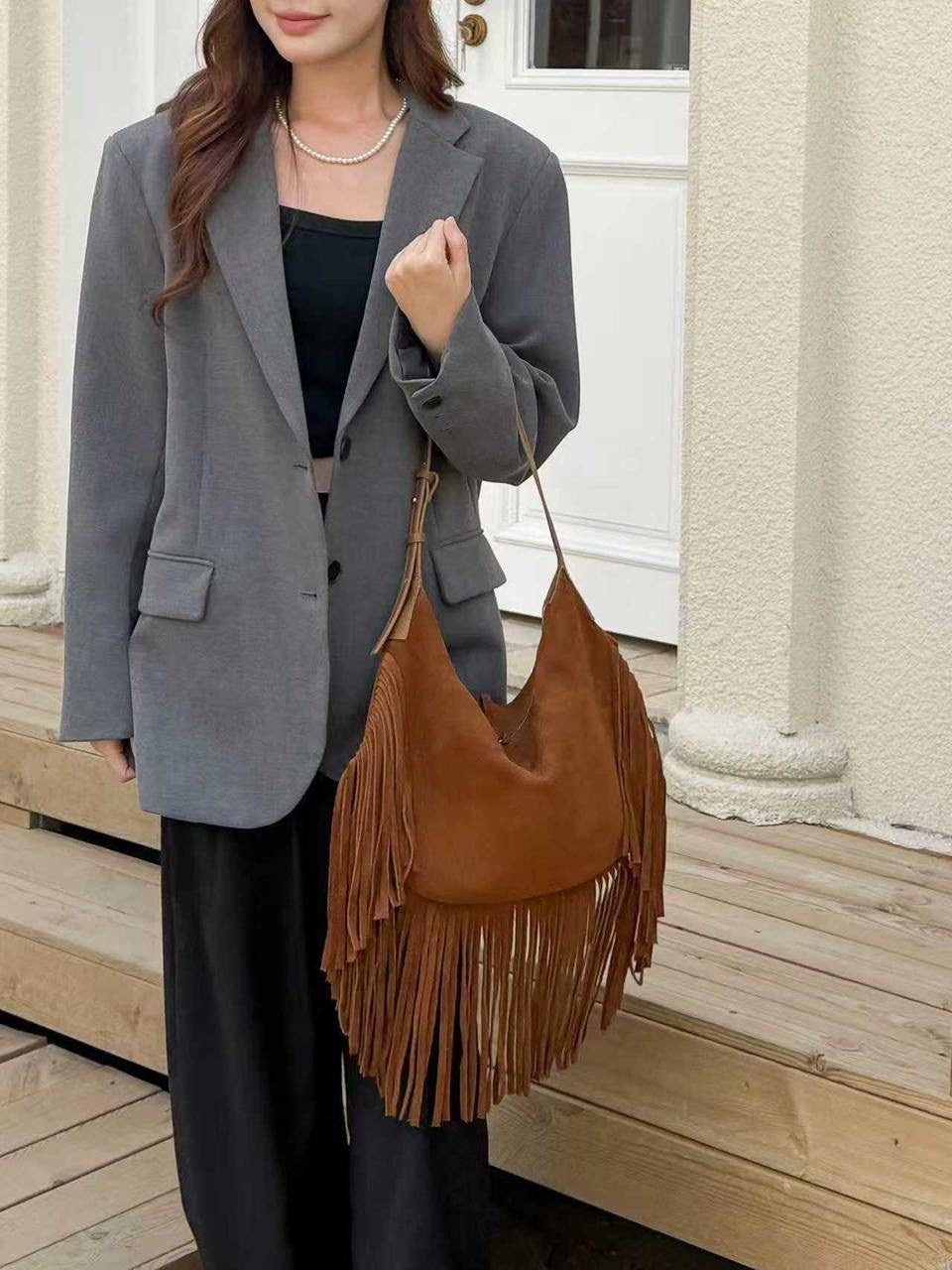 сумка через плечо с бахромой,сумка с бахромой,женская замшевая сумка,замшевая сумка,сумка женская с бахромой