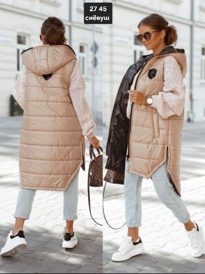 жилетка женская,жилетка удлиненная,стильная жилетка,теплый жилет,жилет демисезонный