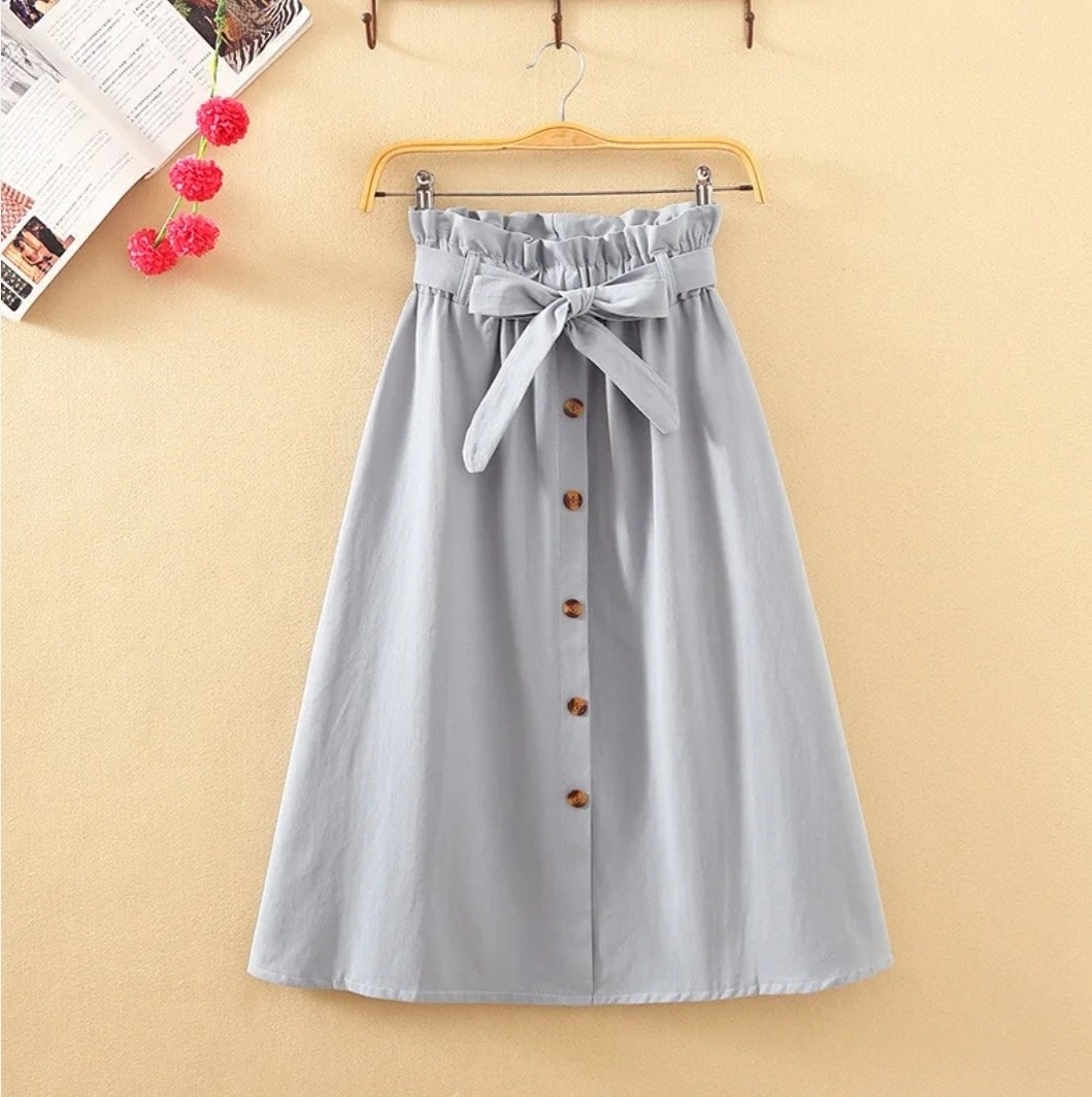 юбка с поясом,юбка миди женская с карманом,юбка с эластичным поясом,юбка летняя,юбка с ремнем на талии