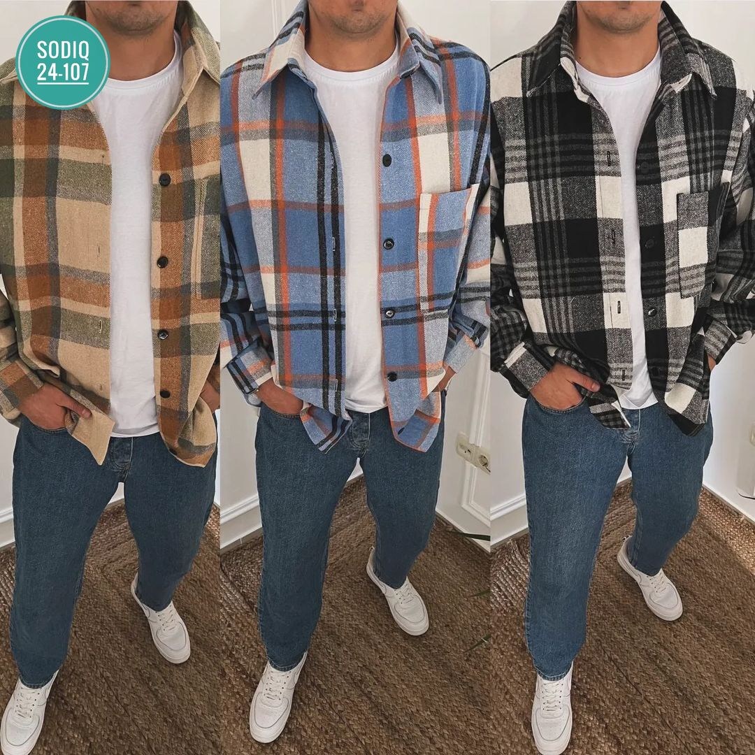 рубашка теплая оверсайз в клетку,рубашка теплая оверсайз,шерстяная рубашка мужская,рубашка в клетку мужская,мужская рубашка