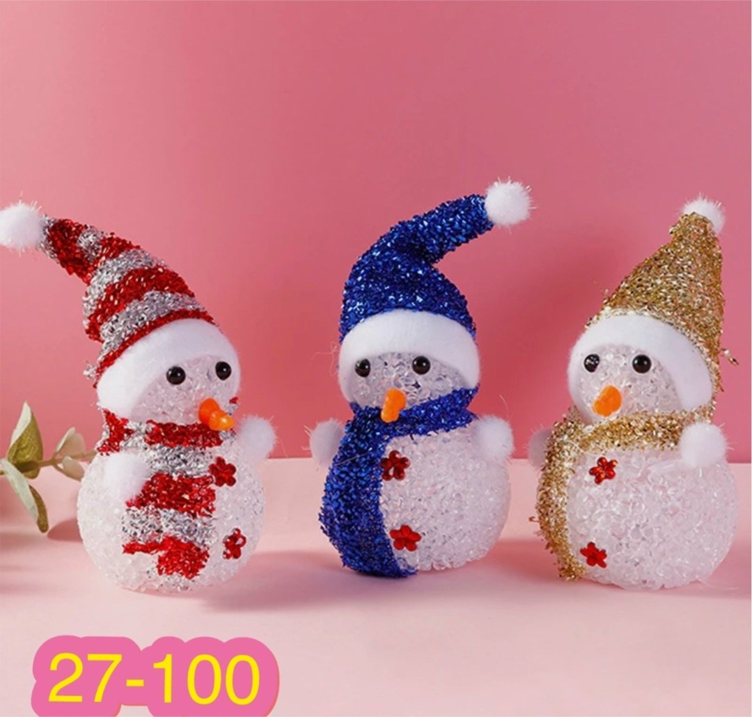 игрушка снеговик светящийся,светодиодная фигурка снеговик,игрушка снеговик,игрушка новогодняя светящийся снеговик,елочная игрушка пластиковая снеговик