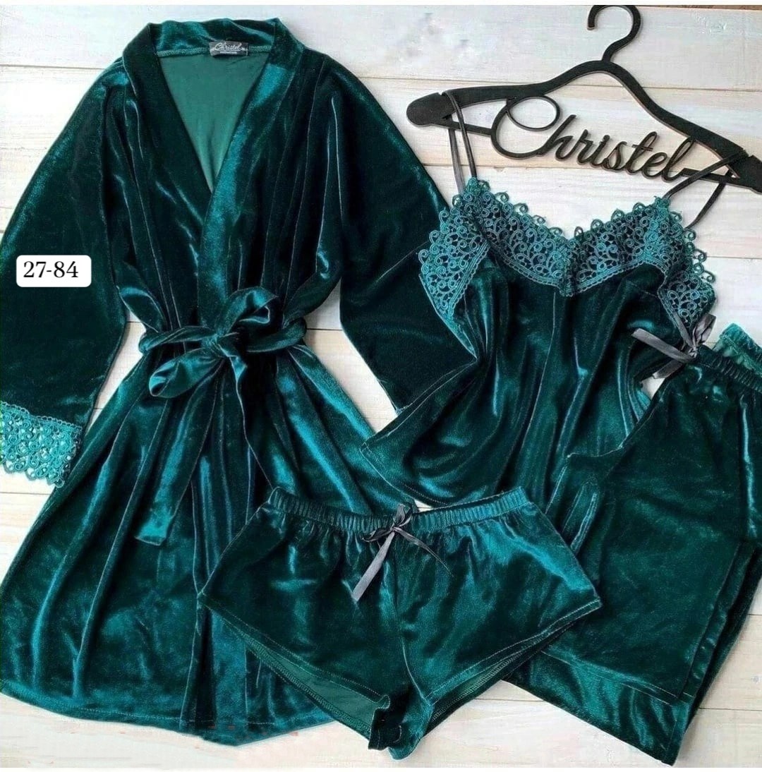 пижама женская велюровая тройка,пеньюар женский комплект велюр,пижама велюр,пижама женская велюр,пижама велюр 4в1 виктория