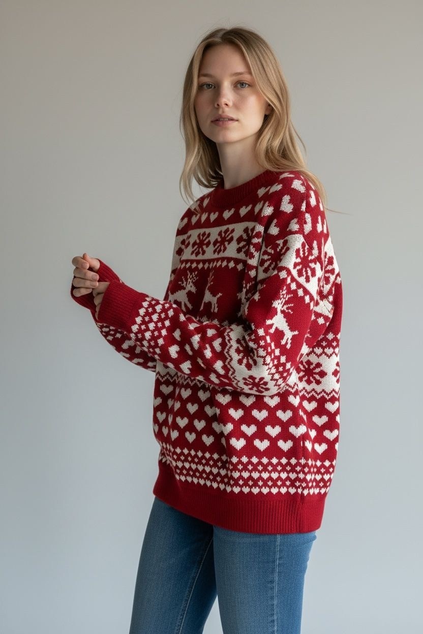 свитера с оленями,свитер с оленями женский,свитер женский новогодний,свитер новогодний вязаный с оленями,джемпер с оленями