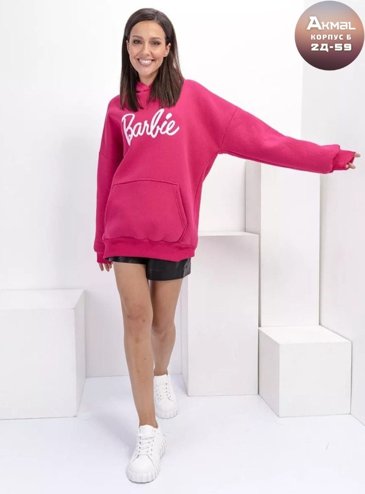 худи барби,толстовки женская,свитшот женская,худи оверсайз barbie,свитшот оверсайз barbie