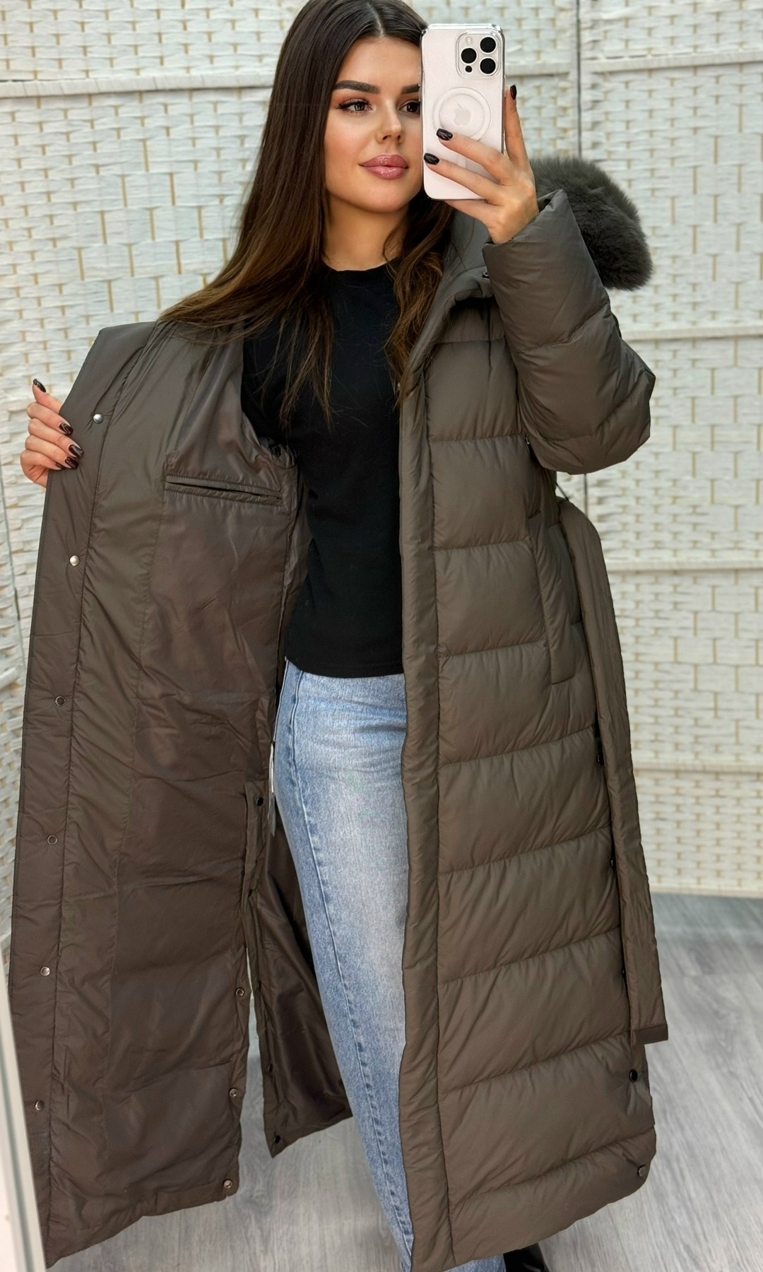 женские пуховики,пуховик удлиненная с капюшоном,пуховик,пуховик длинный,пуховик женский зимний