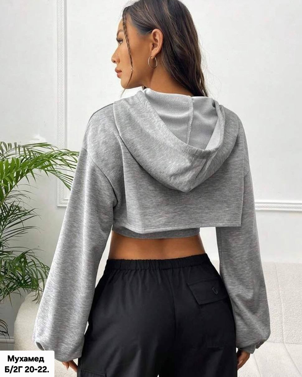 кофта укороченная,кофта женская,толстовка топ,повседневный свитшот,комплект толстовка