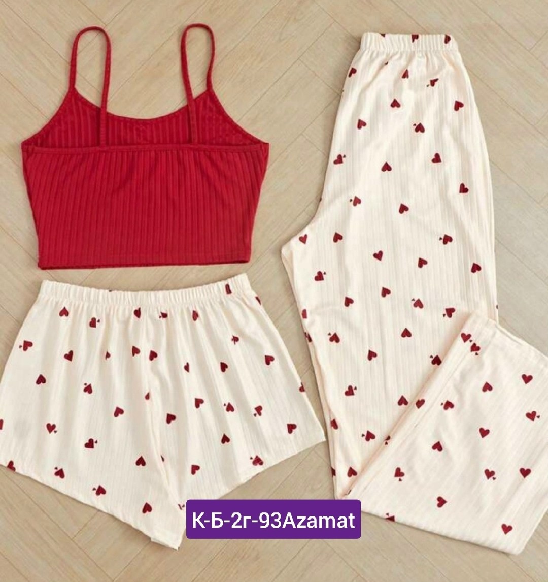 пижама женская 3 в 1,пижама женская комплект,пижамы женски,пижама домашний комплект,комплект пижама