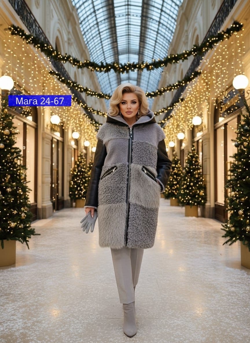 женская дубленка,дубленка зимняя,дубленка из экомеха,комбинированная дубленка,дубленка двухсторонняя