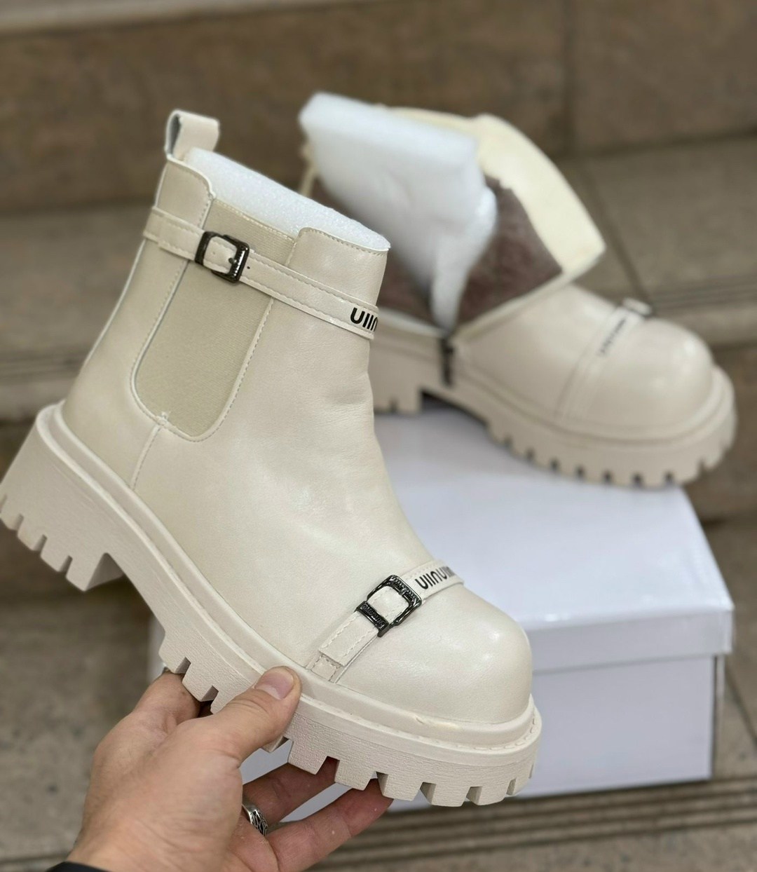 ,женские ботинки, женская зимняя,ботинки челси женские зимние бежевые высокие, женская