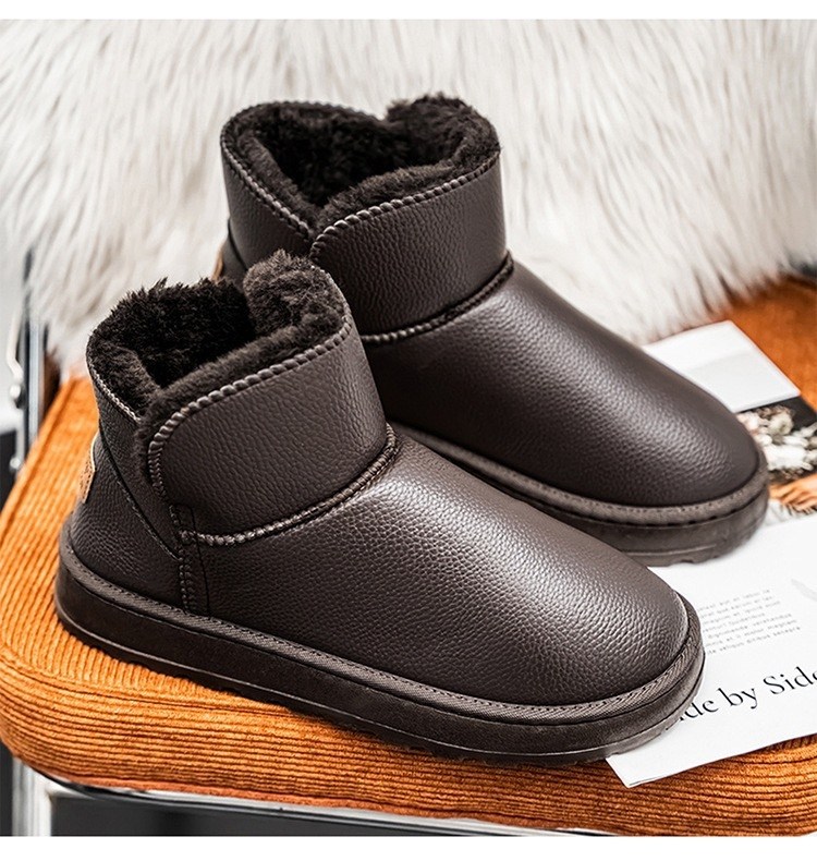 ботинки угги кожаные 2025,мужские зимние ботинки,зимние ботинки,зимние ботинки с мехом,женская зимняя