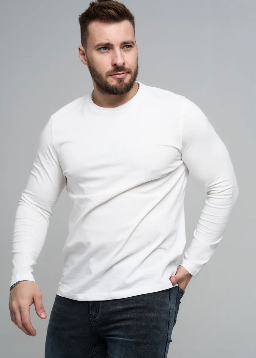 лонгслив uzcotton взрослый однотонный,лонгслив с длинный рукавом,мужской лонгслив,лонгслив мужской спортивный с длинным рукавом,синий лонгслив