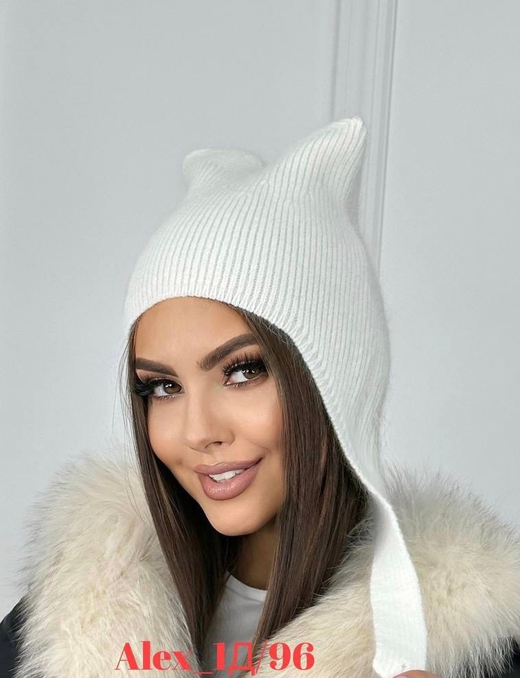 шапка женская,шапка с ушками,женская шапка из ангоры,шапка для женщин,шапка с ушками зимняя