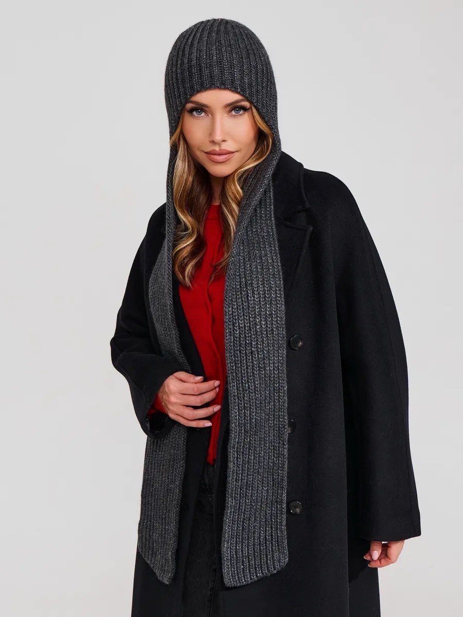 шапка шарф,шапка бини,шапка вязаная,шапка демисезонная,женская шапка