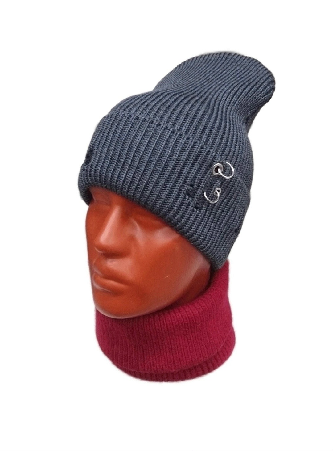 шапка женская,молодежная шапка,шапка со снудом женская,шапки ,комплект шапка шарф